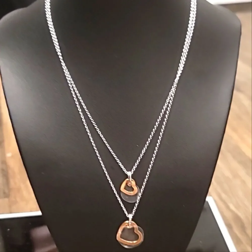 Michael‎ Kors Double Strand Hearts Necklace